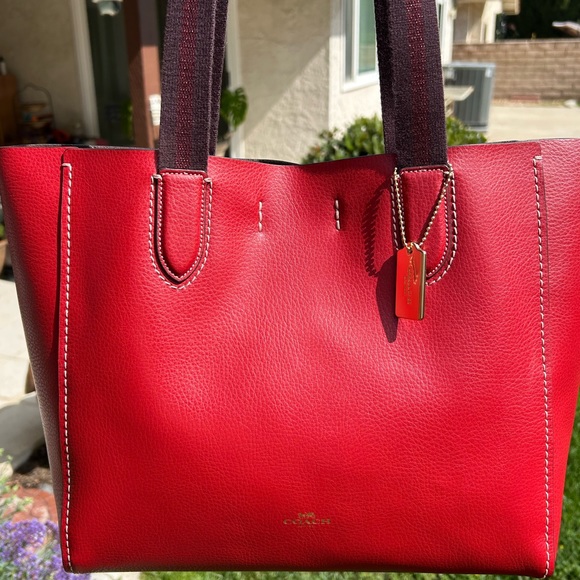 COACH Derby Pebble Leather Tote Bag - Picture 4 of 14